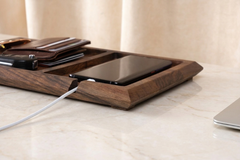 Wood Valet Tray, Walnut Catch All Tray