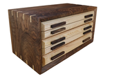 Wooden Jewelry Box with 5 drawers, Handmade Walnut Jewelry Box