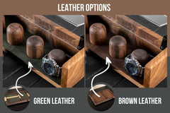 Walnut Watch Display Case with Drawer (for 10 watches)