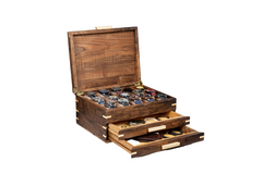 15 Slots Walnut Watch Box with Drawer (2 Drawers)