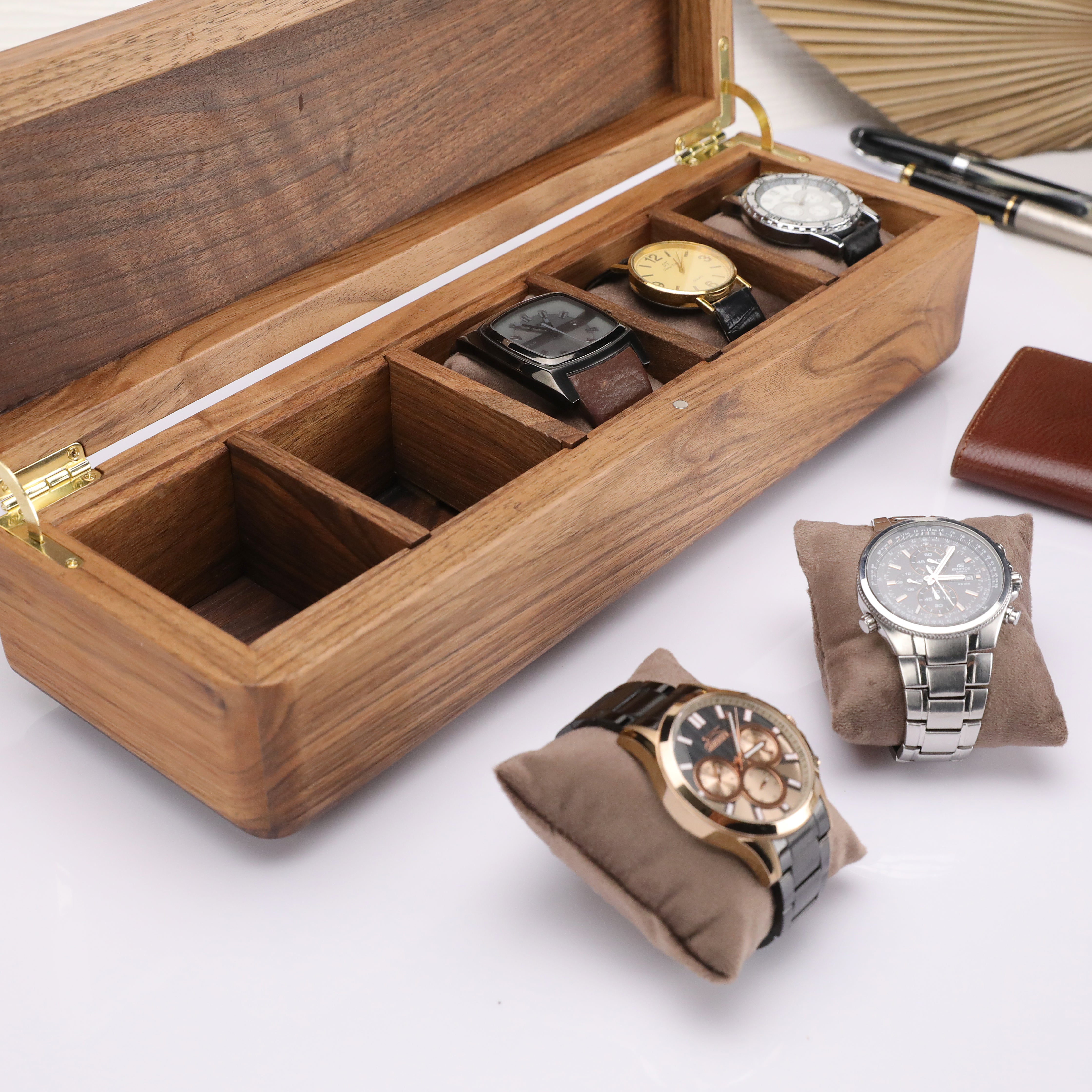 Wooden Watch Box (5 Slots)