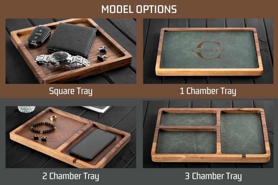 Wood Valet Tray for Men