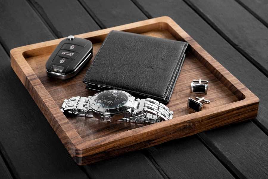 Wood Valet Tray for Men