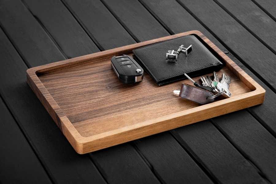 Wood Valet Tray for Men