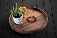 Walnut Ottoman Tray