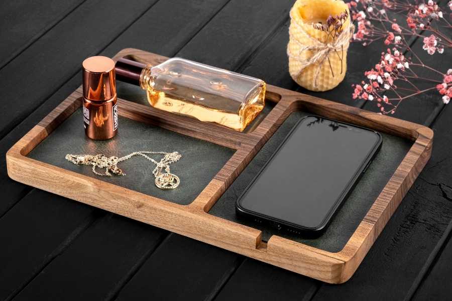 Wood Valet Tray for Men