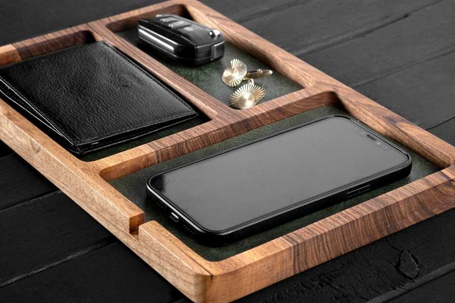 Wood Valet Tray for Men