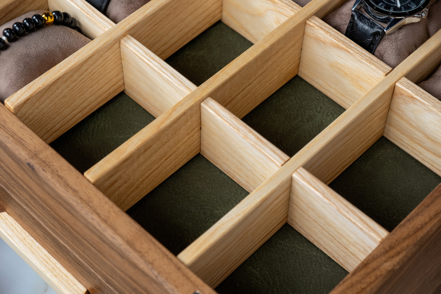 Personalized Watch Box with Drawer (30 Slots)