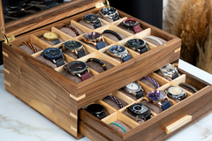 Personalized Watch Box with Drawer (30 Slots)