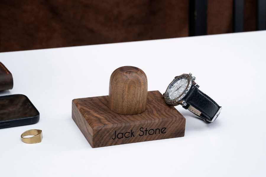 Walnut Single Watch Stand