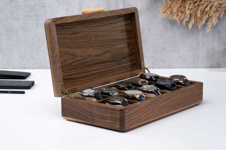 Wood Watch Box for Men (8-10 Slots)