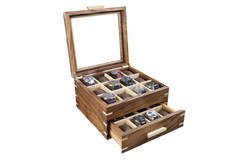 Handmade Walnut Watch Box (24 Slots)