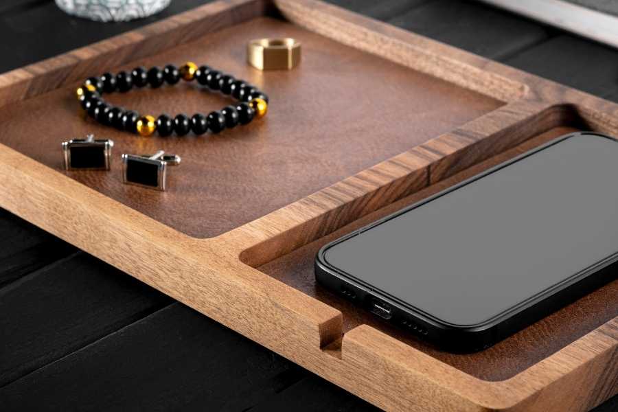 Wood Valet Tray for Men