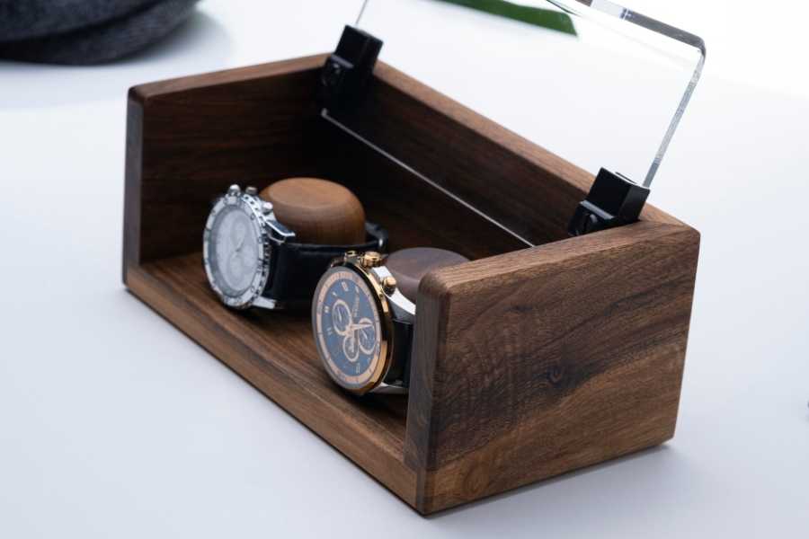 Wood Watch Holder Display